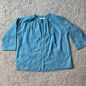 DÔEN unisex blue cotton top size 6